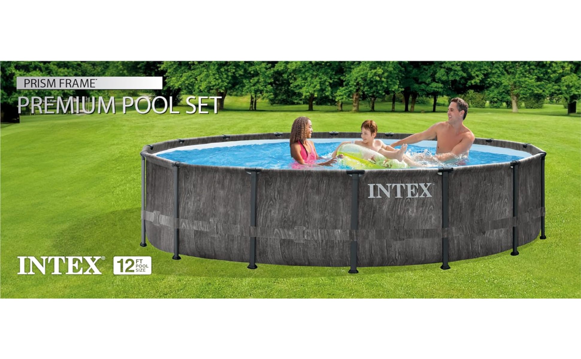 Intex 12x30 grey prism pool store with pump