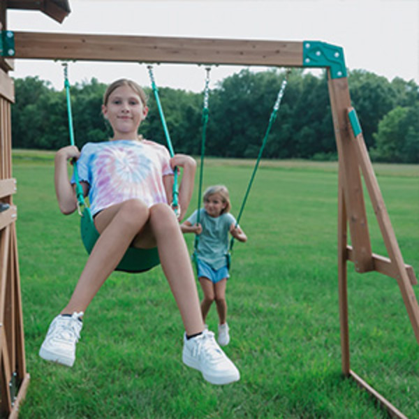 Backyard Discovery Lightning Ridge Outdoor Playground Set Wooden