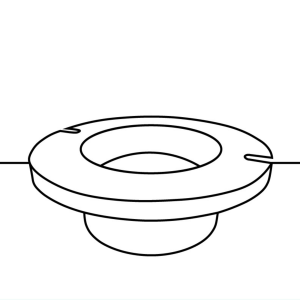 Oatey Fast Set In Outside Fit In Inside Fit Abs Open Hub Toilet