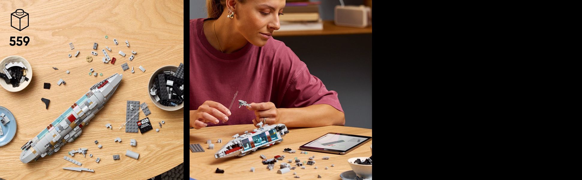 Take command of a challenging construction project, using LEGO bricks to recreate an iconic Star Wars vehicle.