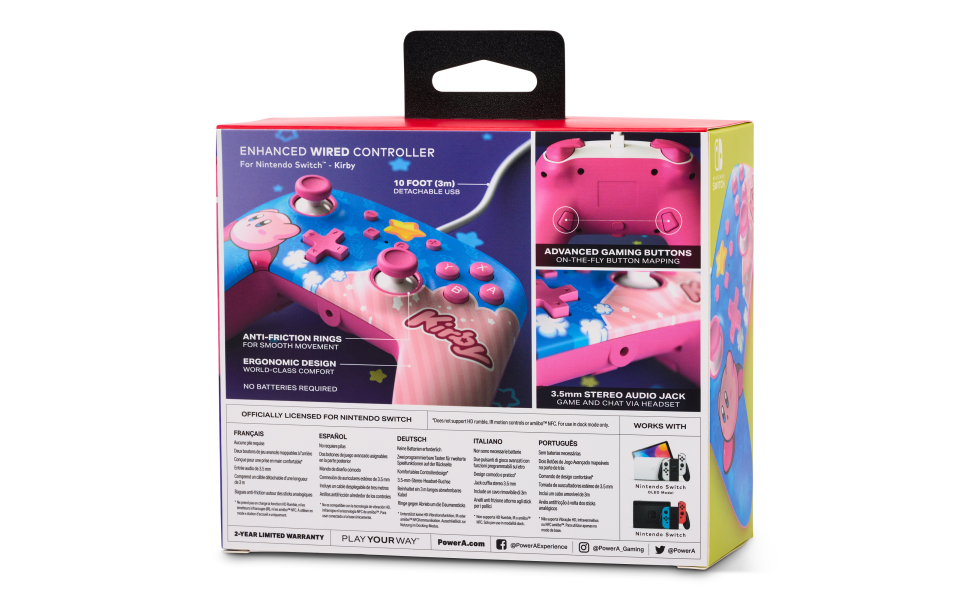 Manette filaire pour Nintendo Switch - Kirby à Prix Carrefour