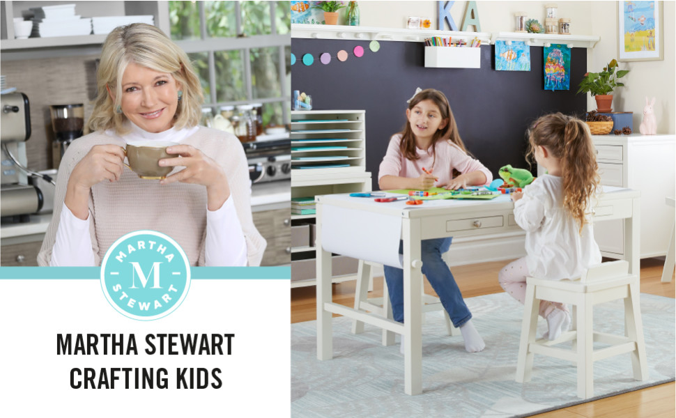Martha Stewart Kids' Art Table and Paper Roll - Gray