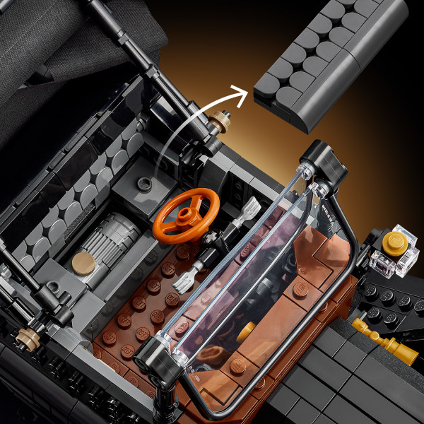 Lift the seat to access the gas tank.