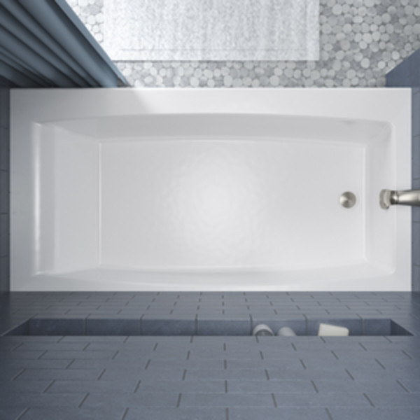KOHLER Underscore 60 in. x 30 in. Soaking Bathtub with Left-Hand Drain in  White 1956-LA-0 - The Home Depot