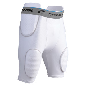 Cramer Thunder 7 Pad Football Girdle With Integrated Hip, Thigh, Knee And Tail Pads, White, X - View #4