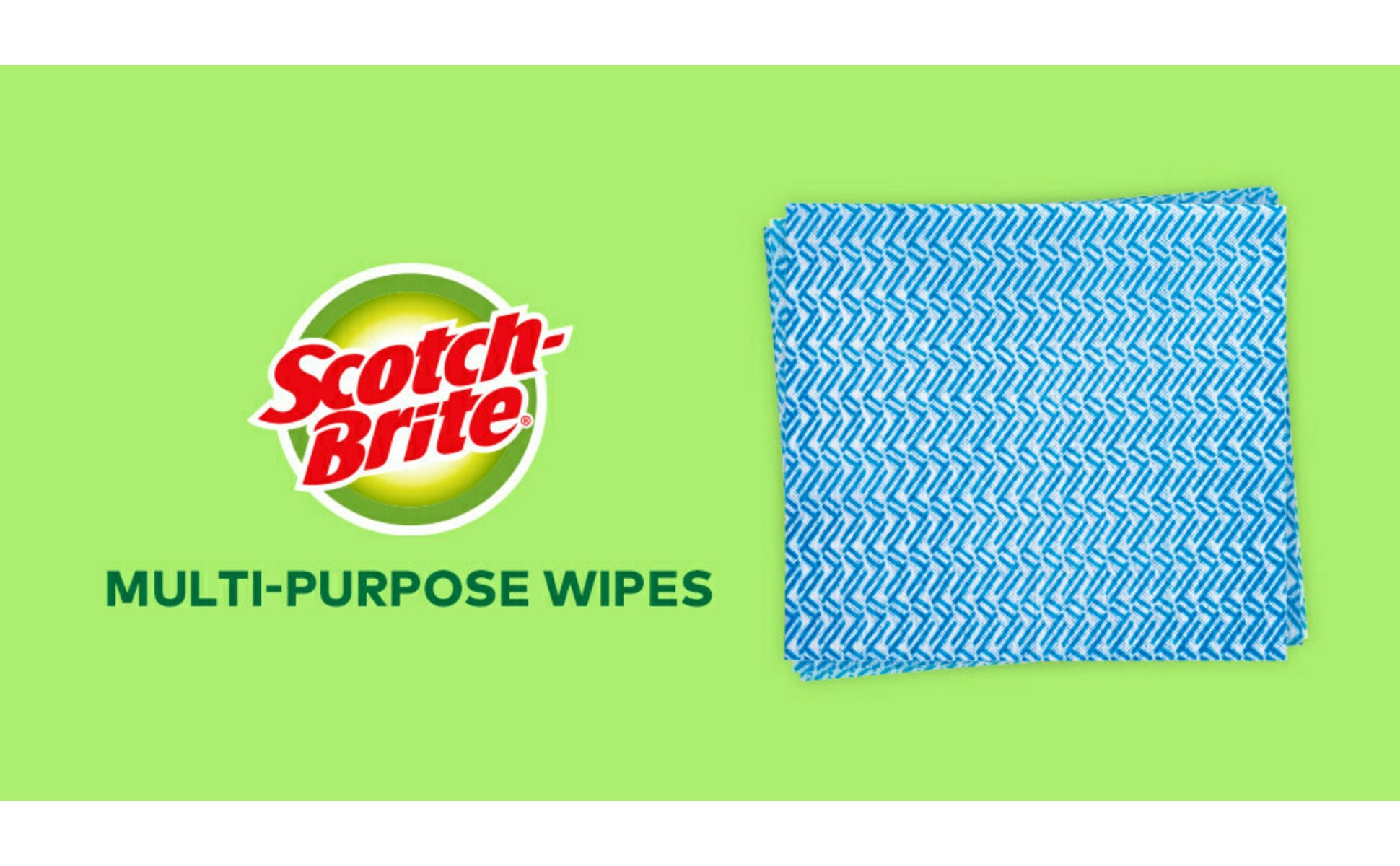 3M Scotch-Brite Reusable Wipes - 40 Sheets Per Pack, Non-Toxic, Scent-Free