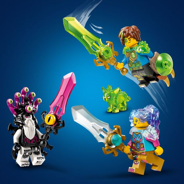 Comes with collectible sword accessories and a Treasure Creature.