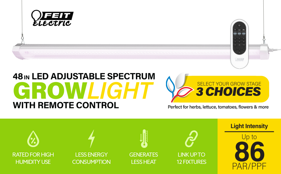 Feit Electric 46 in. 40-Watt White LED 3 Adjustable Spectrum