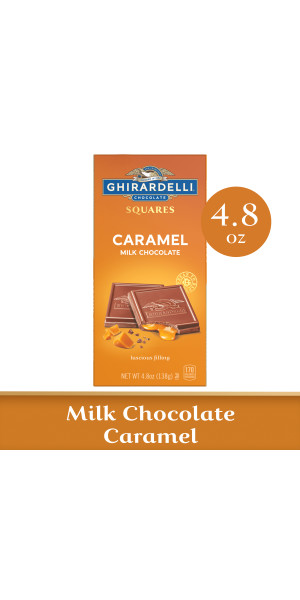 GHIRARDELLI Caramel Milk Chocolate Squares Bar, 4.8 oz Bar