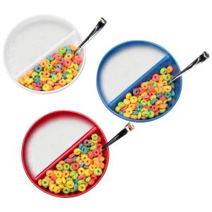 TOPOINT Soggy Cereal Bowl - Bpa-Free Divided Bowls For Kids And Adults