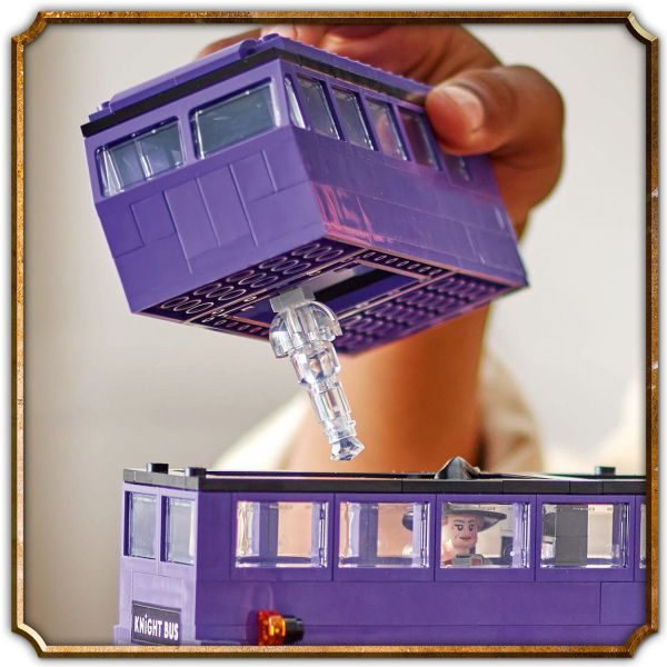 The chandelier swings when the bus moves.