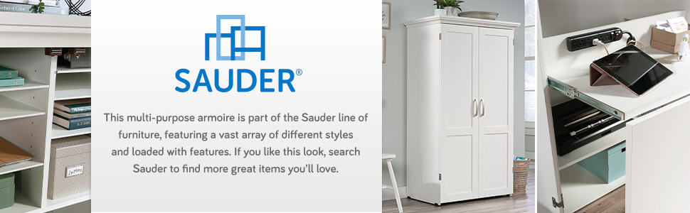  Sauder Miscellaneous Storage Craft & Sewing Armoire, L
