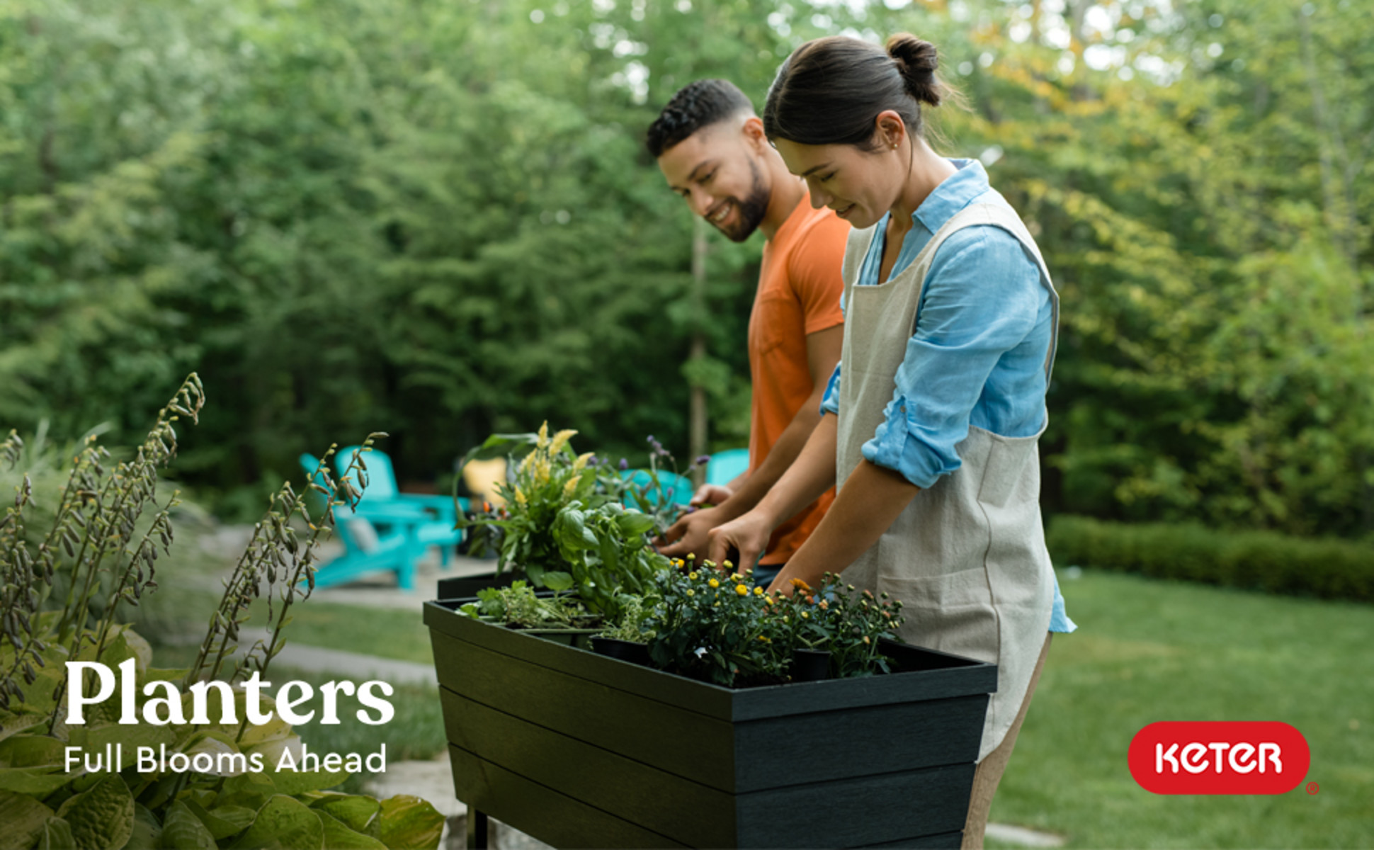 Keter Urban Bloomer 32.3 in. W x 30.7 in. H Graphite Resin