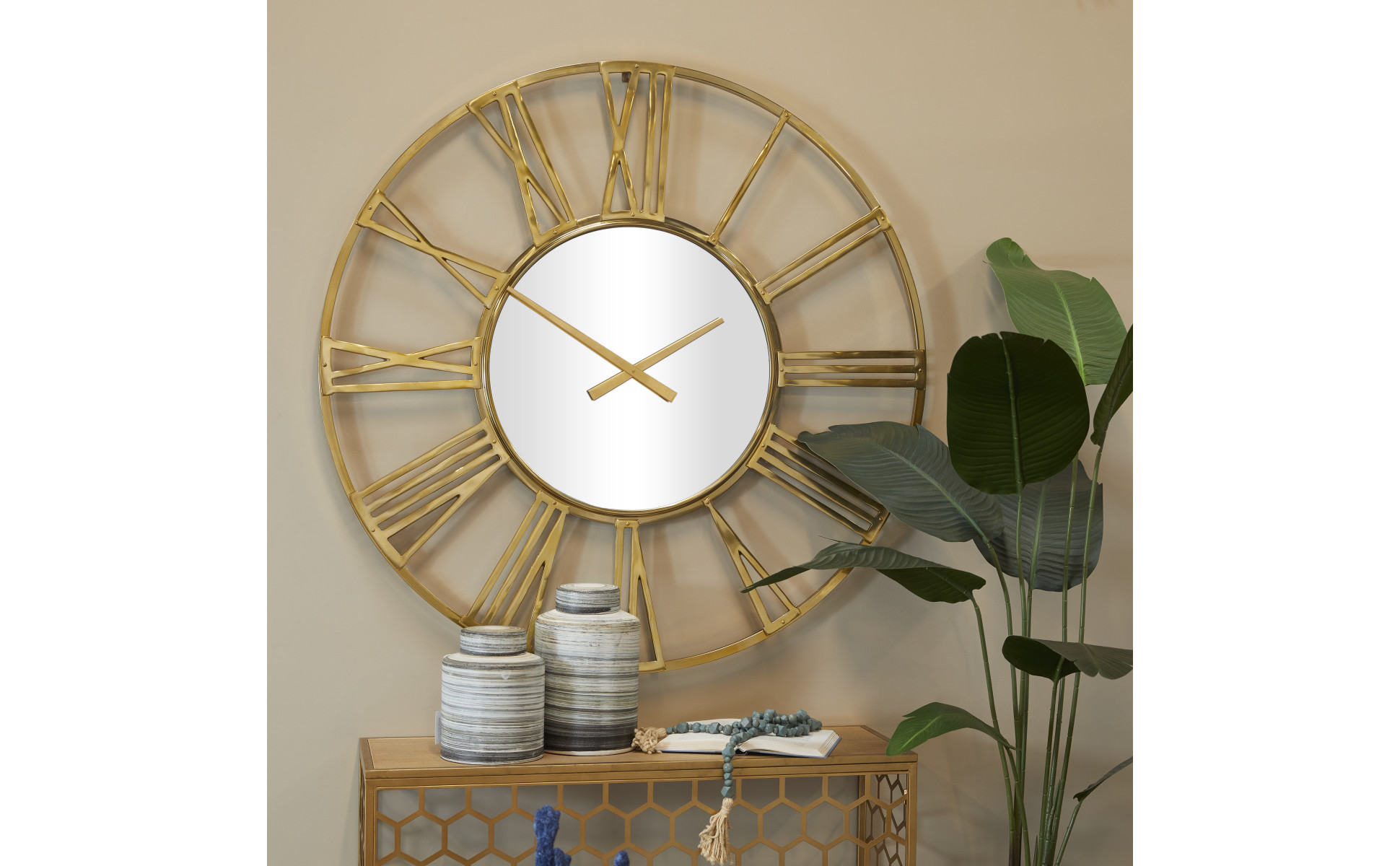 Acctim 'Lohne' Design Spoke Style Metal Wall Clock In Brass