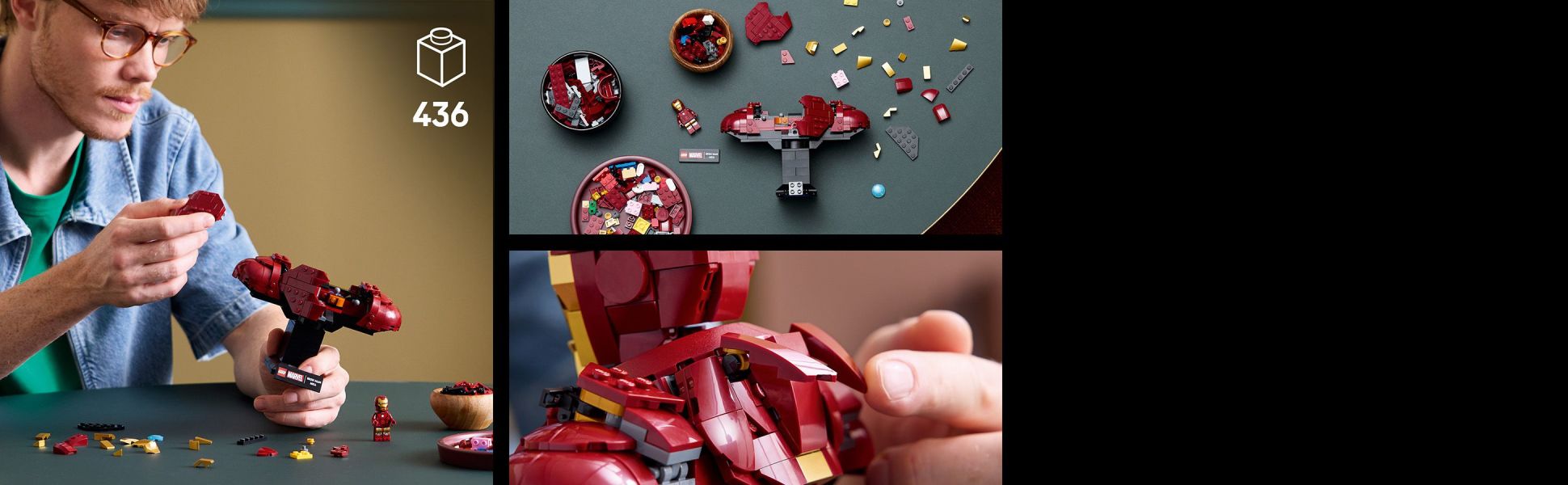A coffee-table-style guide provides clear instructions and more. A digital version is also available on the LEGO Builder app.