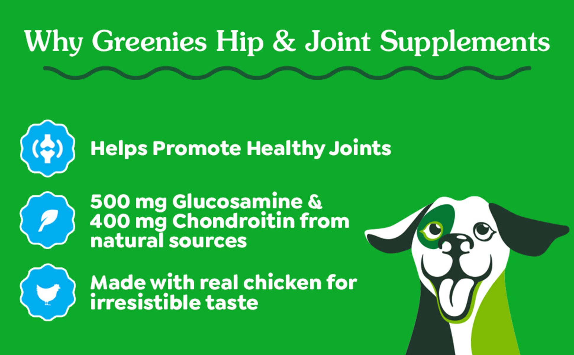 GREENIES Chicken Hip Joint Health Soft Chews for Dogs 80ct