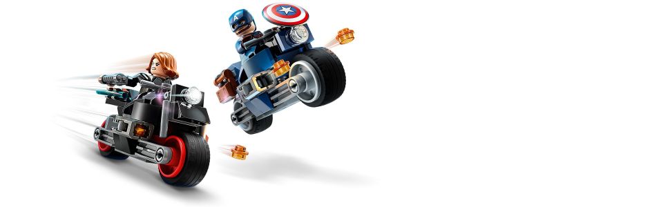 Lego Marvel Black Widow & Captain America Motorcycles Playset 76260 : Target