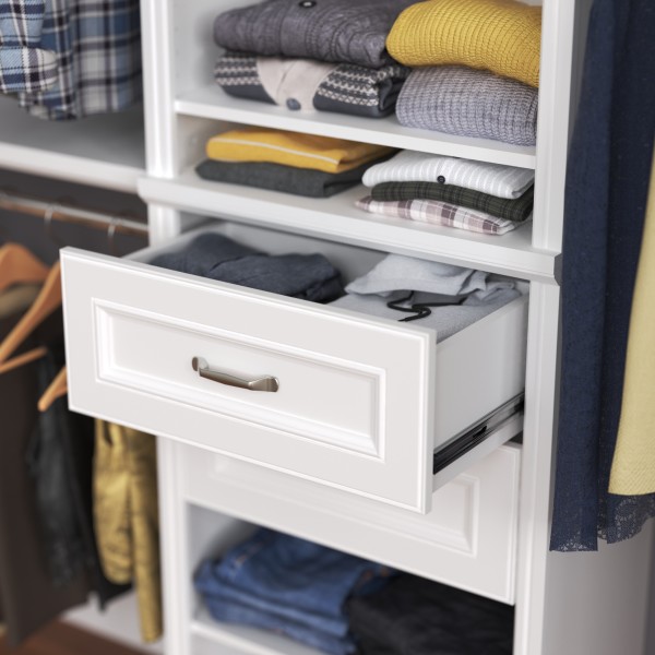 Drawer（ドゥロワー）の「Drawer 9G畦編みクルーネックニット