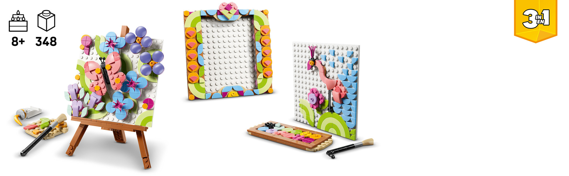 After a fun build, kids can add some color to their bedroom by displaying this LEGO set as an eye-catching piece of decoration.