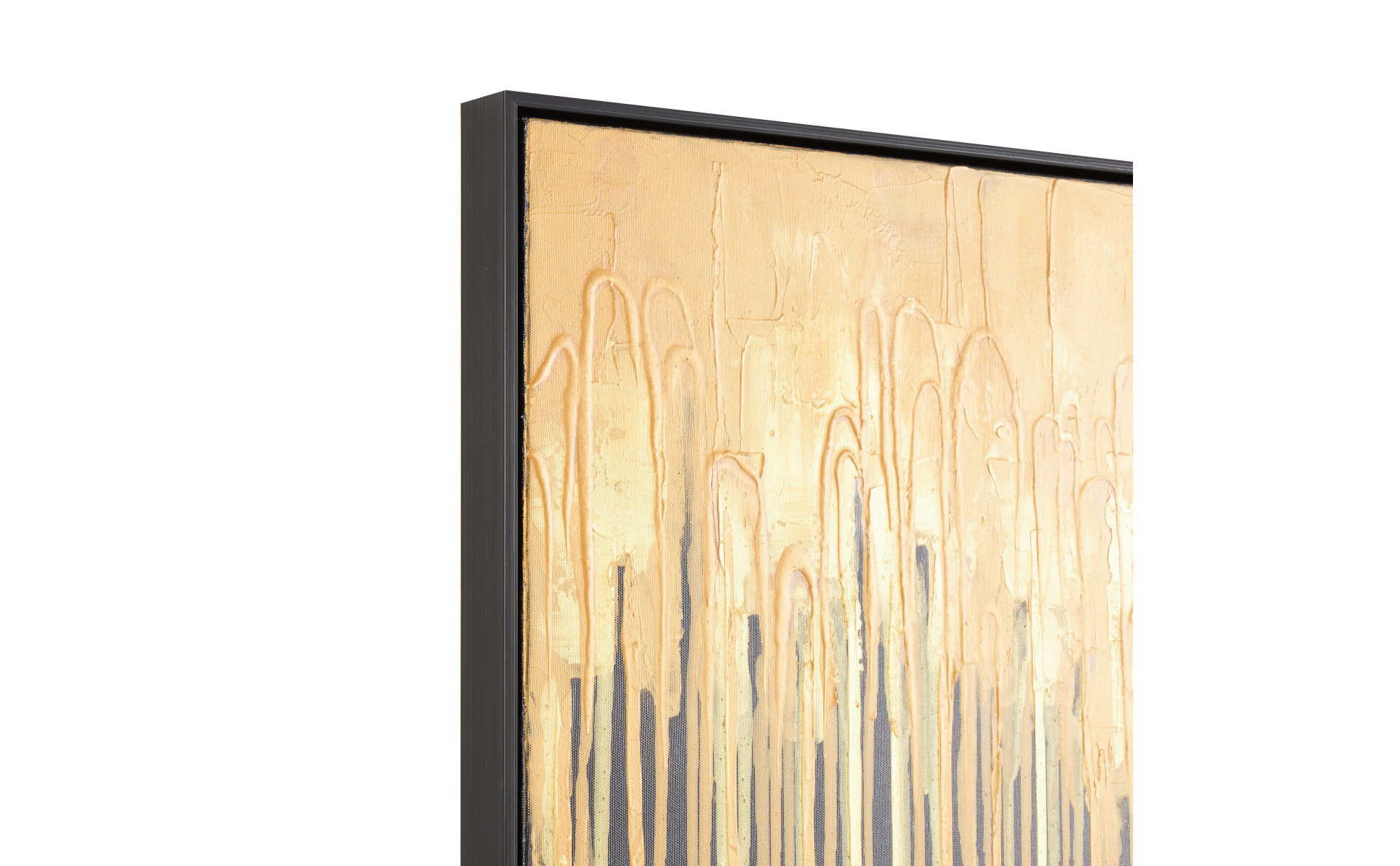 Litton Lane 1-Panel Abstract Melting Drip Framed Wall Art Print