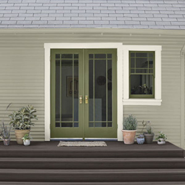 BEHR MARQUEE 1 gal. #PPU18-03 Antique Tin Flat Exterior Paint