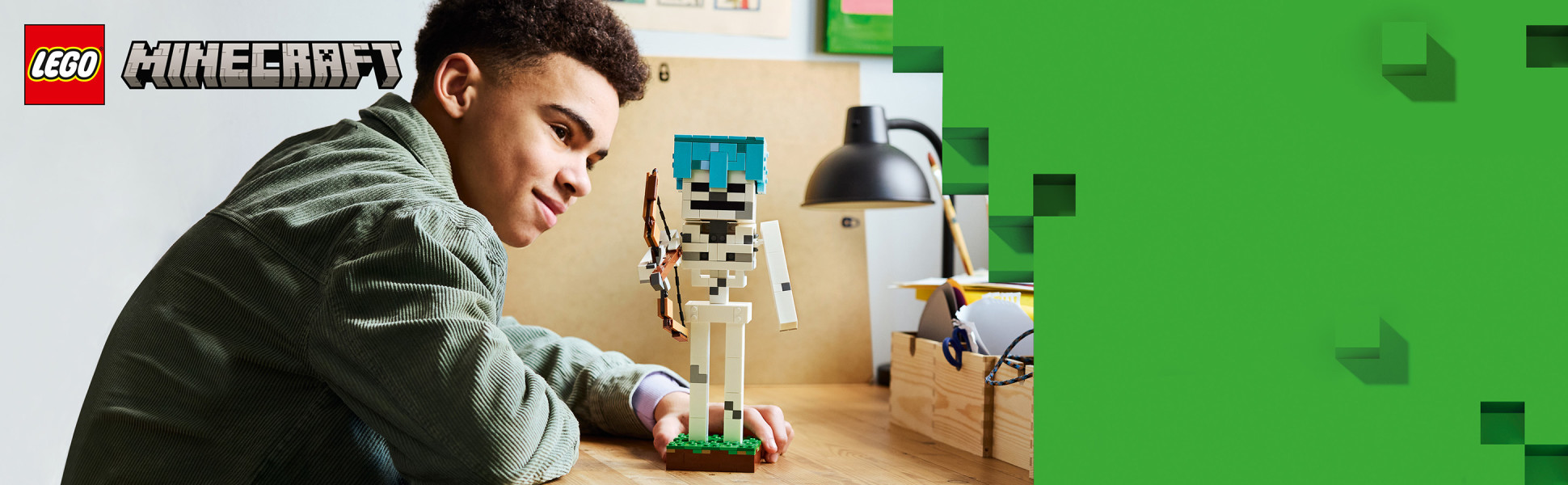 Minecraft players can showcase their passion for the video game with this jointed replica of one of its iconic characters.