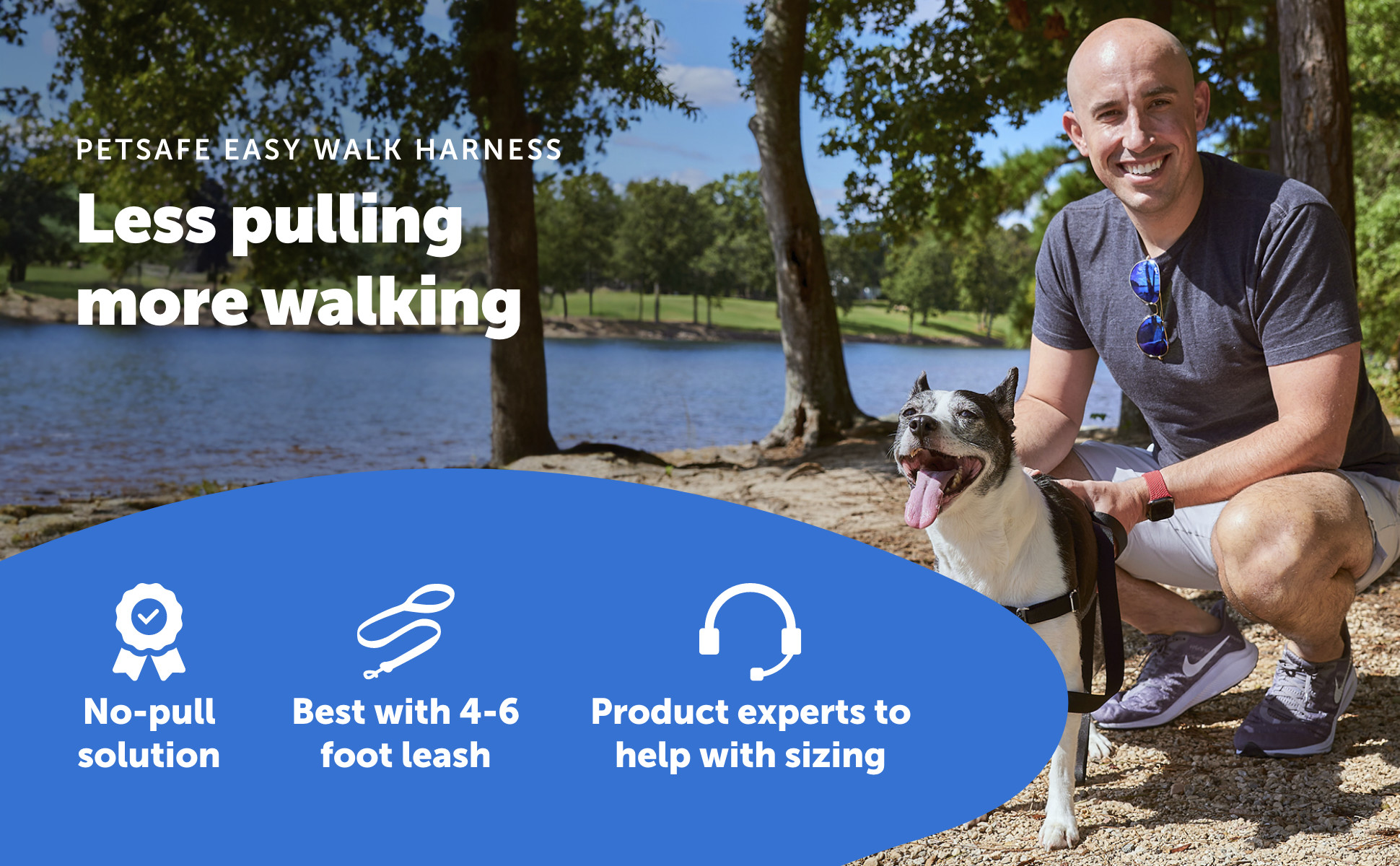 PetSafe Harnais Easy Walk avec boucle Anti-Tract…