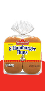 Stroehmann Hamburger Buns, 8 count, 12 oz
