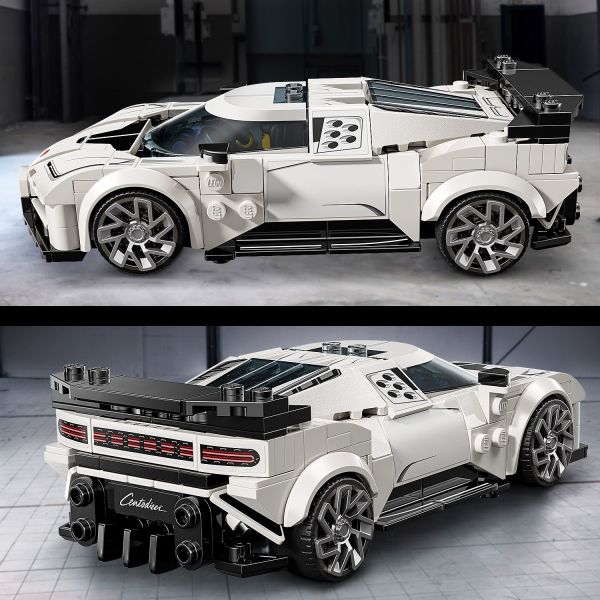 Includes unique rims and overhanging rear wing.