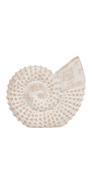 Resin, 7"h Shell Table Accent, White