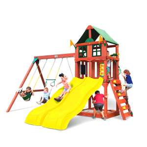 Gorilla Playsets Sweetwater Deluxe Wooden Swings Set for Kids