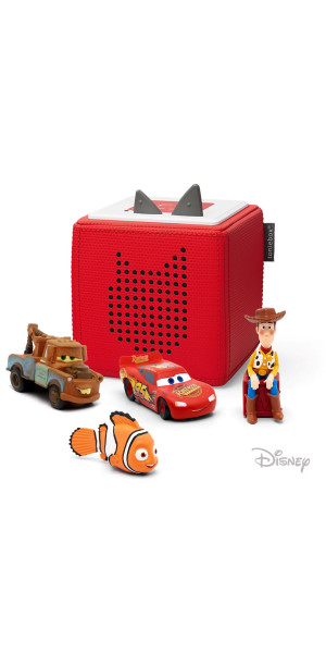  Toniebox Audio Player Starter Set with Lightning McQueen,  Simba, Woody, and Sulley - Red [Discontinued] : Toys & Games