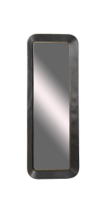 Black Industrial Metal Floor Mirror