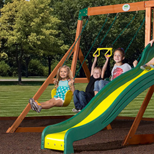 Backyard Discovery Tanglewood Outdoor Playground Set w/ Fort, Belt