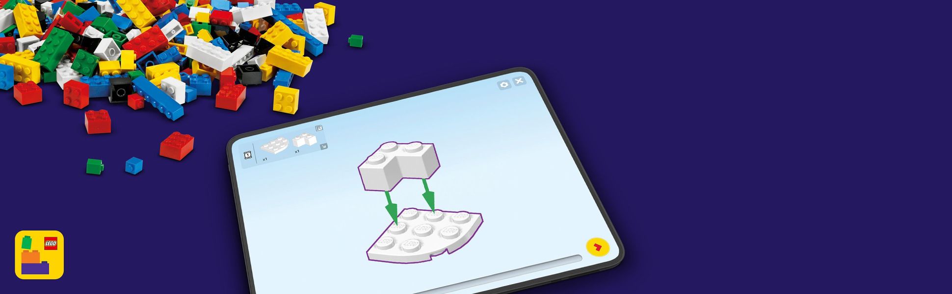 Zoom in, rotate sets in 3D and track your progress using the fun, intuitive LEGO Builder app while creating your artwork.