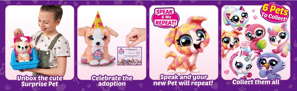 Pets Alive Pet Shop Surprise by ZURU - Interactive Kids Toys with  Electronic 'Speak & Repeat', Animal Playset Llama Gifts for Girls and Kids  (Series