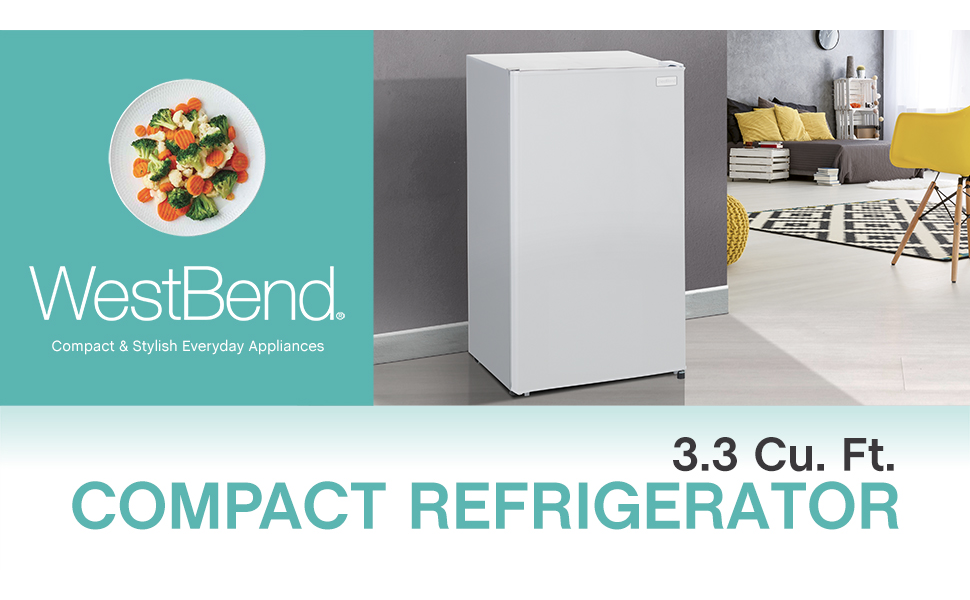 West Bend 3.3 Cu. Ft. Compact Refrigerator Black - Office Depot