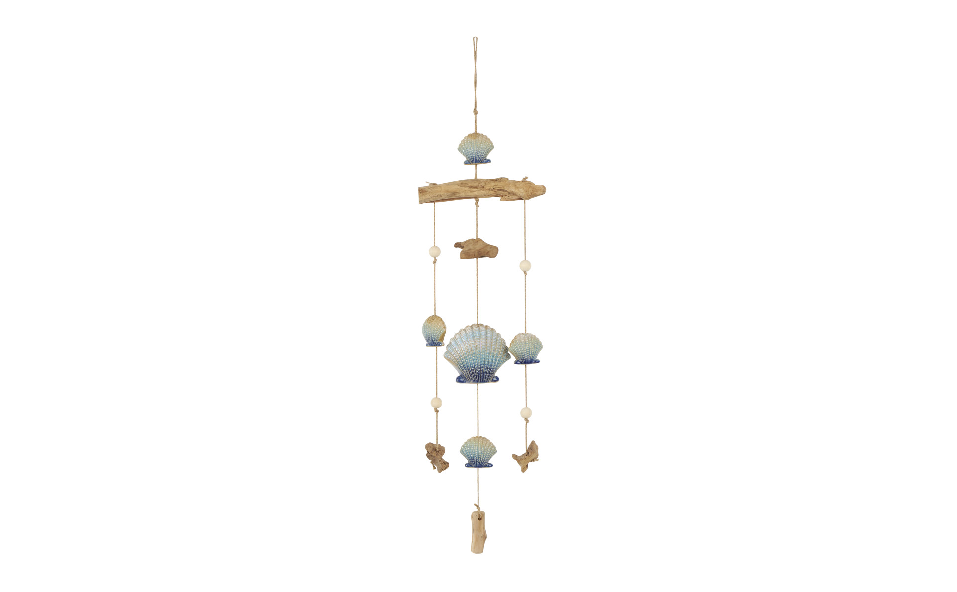 Wind chime - Coastal decor, Embellished conch shops shell- The look of the ocean-up close