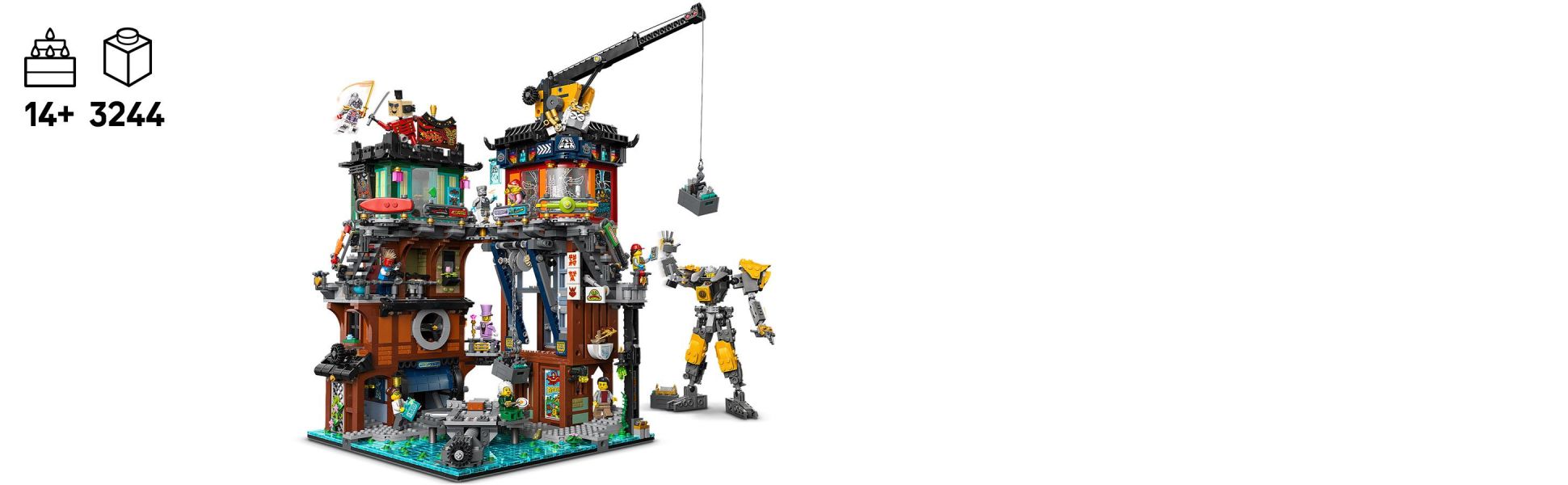 Kids enjoy using 3,244 pieces to build the set before recreating action from season 3 of the NINJAGO Dragons Rising TV show.