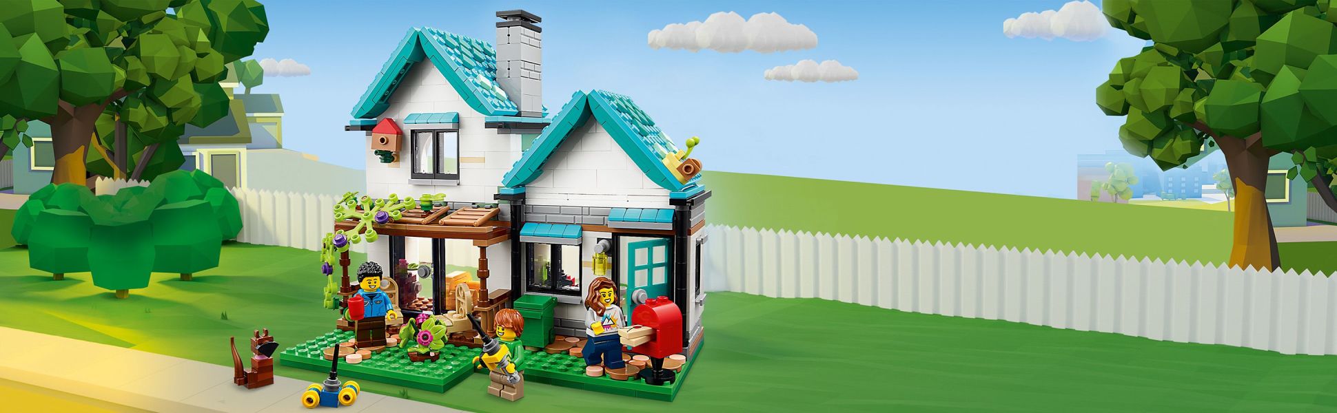 LEGO Creator 3 in 1 Cozy House Building Kit, Rebuild into 3 Different Houses,  Includes Family Minifigures and Accessories, DIY Building Toy Ideas for  Outdoor Play for Kids, Boys and Girls, 31139 