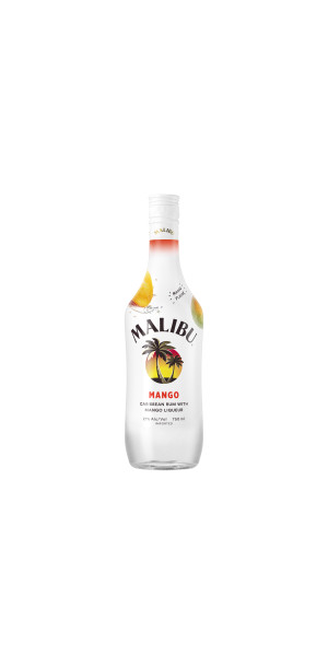 Malibu White Rum with Mango Liqueur, 750 ml Bottle, 21% ABV