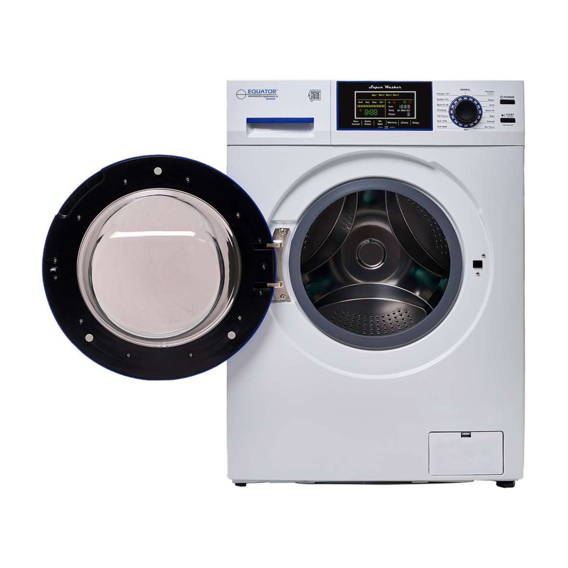 Equator Marine Washer, 1.62 cf/15 lbs, 1400 RPM, Anti-Corrosion, Salt Wash, Sanitize, 110V.