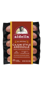 All Natural* Cajun Style Andouille Smoked Sausage Made with Pork