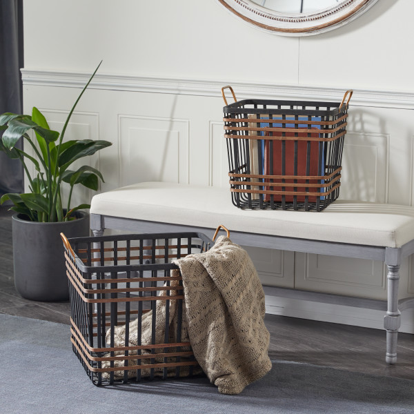 Wooden Basket, Containers: Vermont Bean