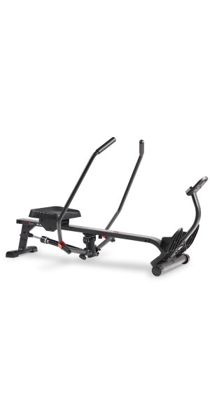Sunny Health & Fitness SMART Compact Full Motion Rowing Machine, Full-Body Workout, Low-Impact, Extra-Long Rail, 350 LB Weight Capacity and SunnyFit® App Enhanced Bluetooth Connectivity - SF-RW5639SMART
