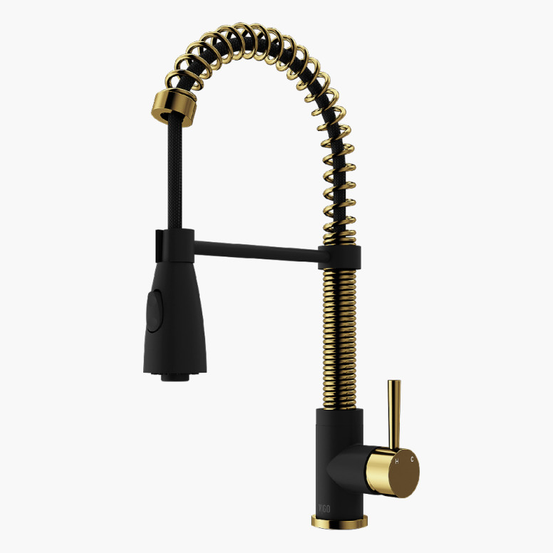 VIGO Brant Faucet in Matte Brushed Gold and Matte Black