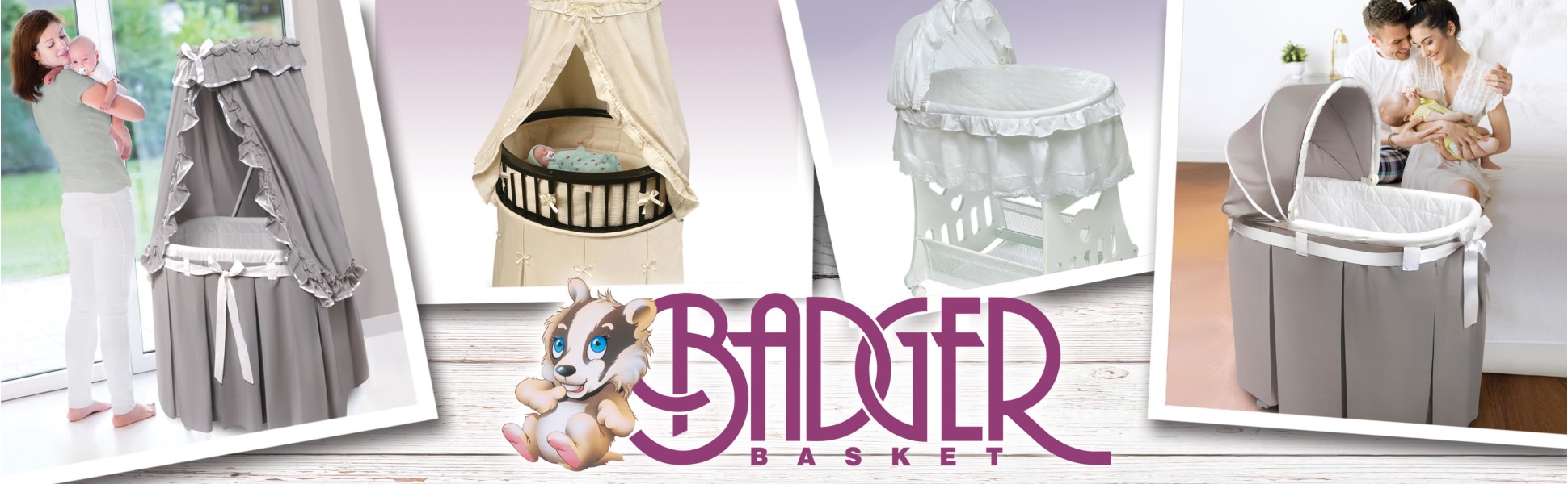 Badger Basket Wicker-Look Woven Baby Moses Changing Basket - Espresso/Ecru  