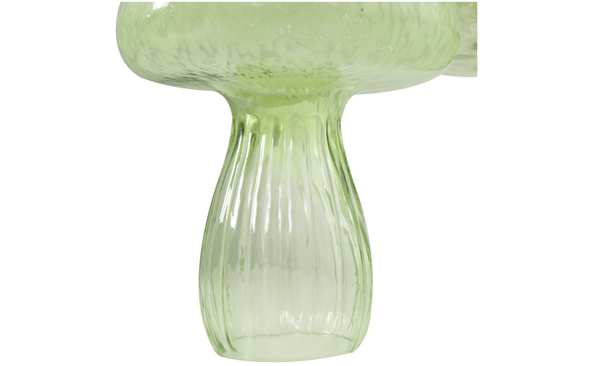 Litton Lane Green Glass Textured Mushroom Sculpture (Set of