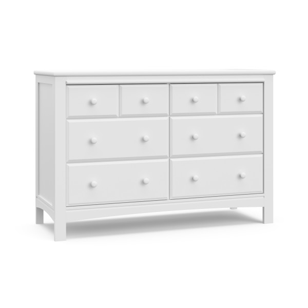 Graco Benton White Nursery Double Dresser 6 Drawer with Baby Changing Table Top Walmart