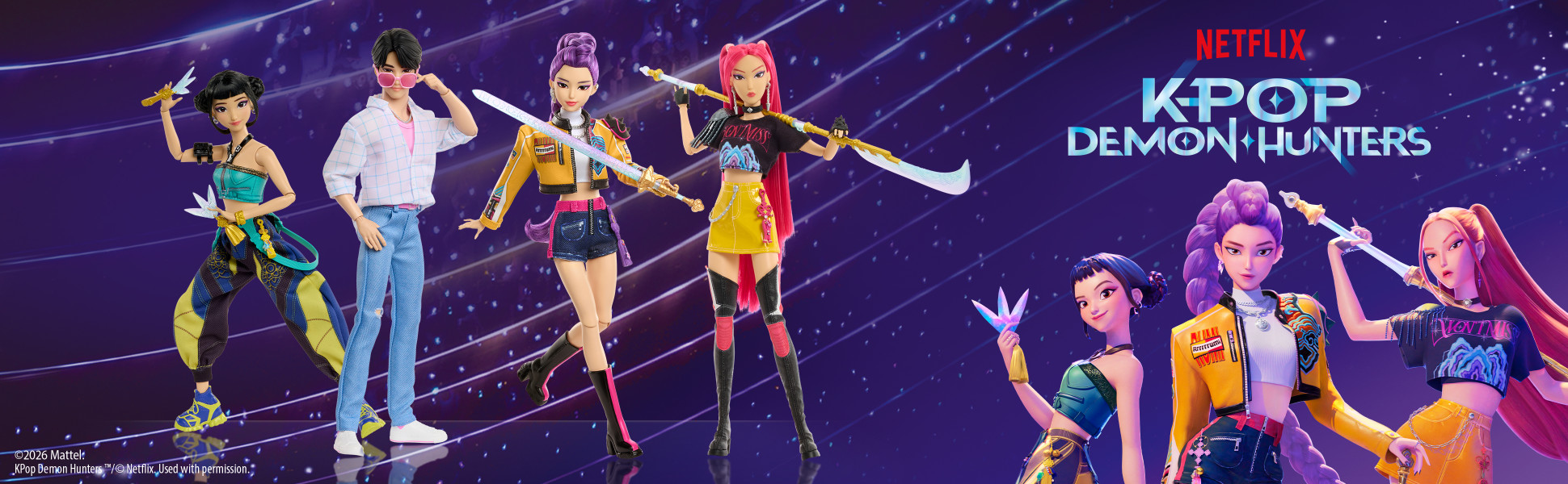 KPop Demon Hunters HUNTR/X Zoey Fashion Doll in Removable Look